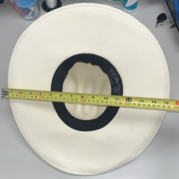 Rodeo Cowgirl or cowboy western stiff hat made in Mexico / preowned size medium - Picture 9 of 15